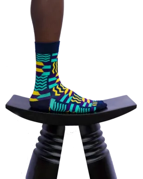 CHALE SOCKS Bonwire Kente Print Socks