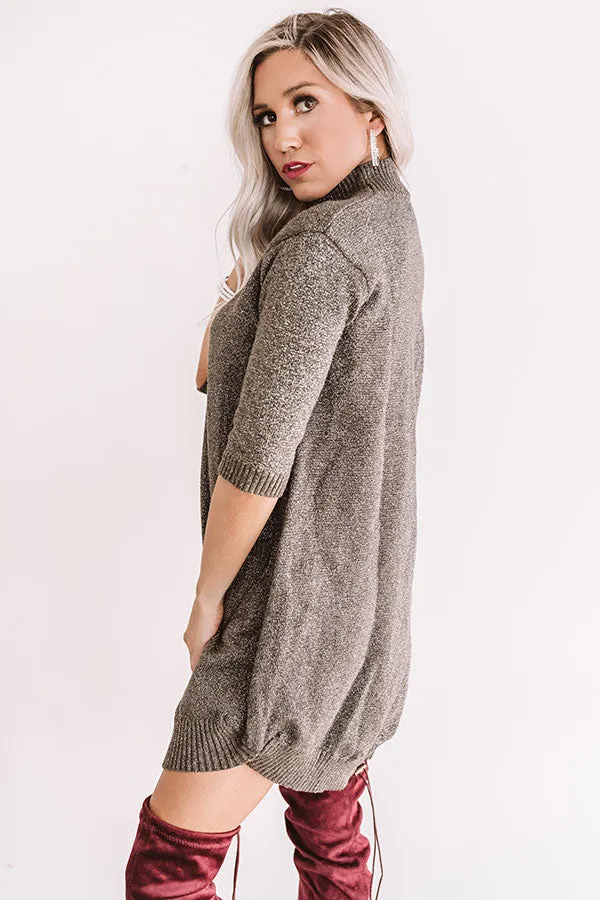 Champagne In The City Tunic Sweater in Grey