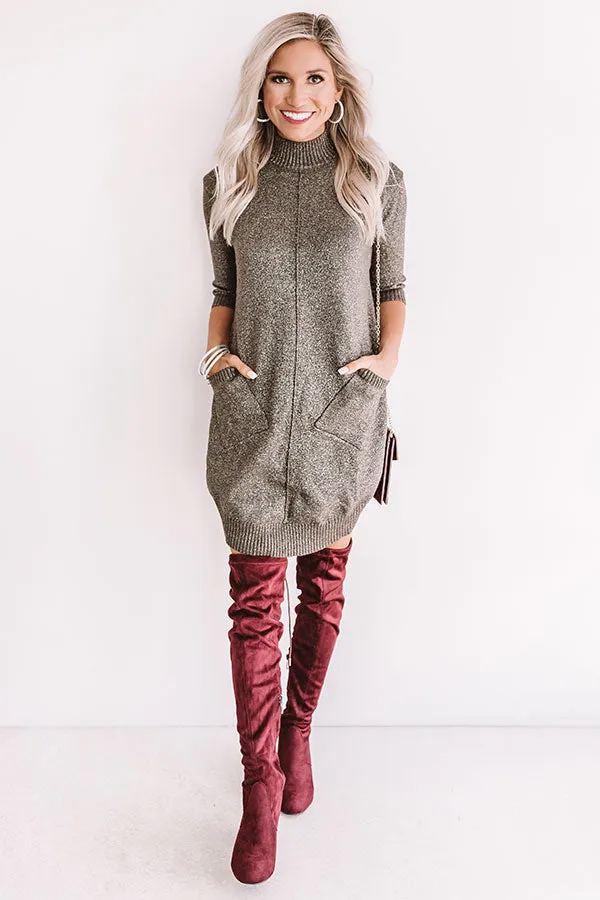 Champagne In The City Tunic Sweater in Grey