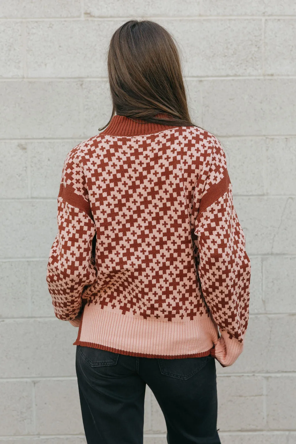 Clarissa Sweater-Rust Pink