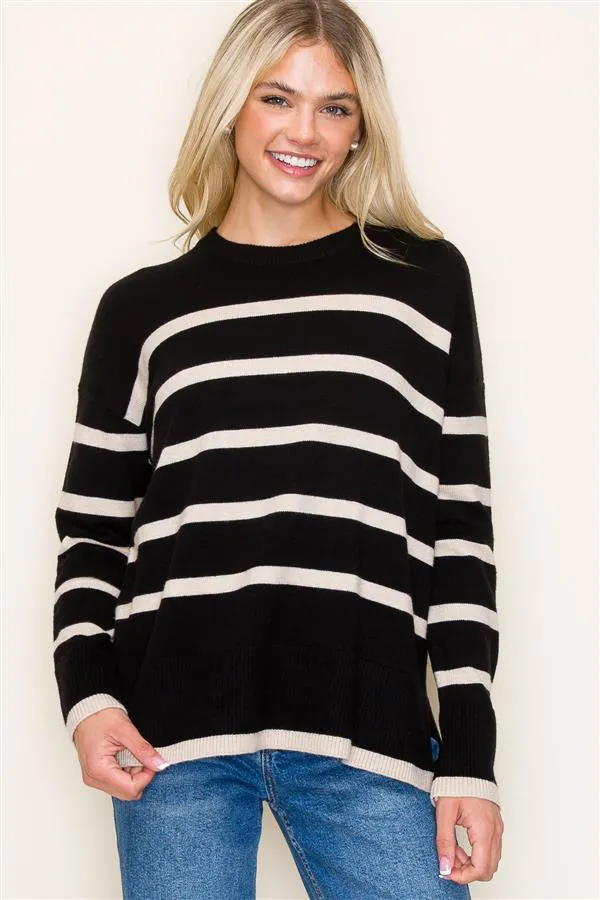 Coffee To Go Striped Sweaters - 2 Colors! - FINAL SALE