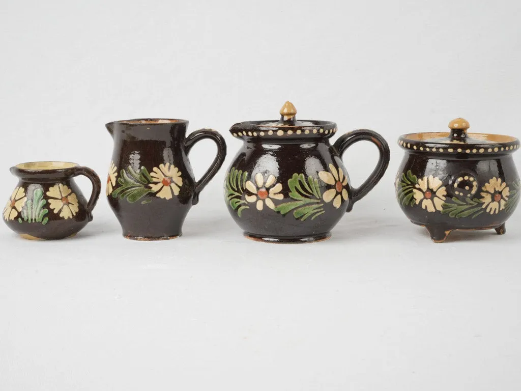 Collection of Early 20th-Century Savoyard Slipware Kitchenware 6¼"