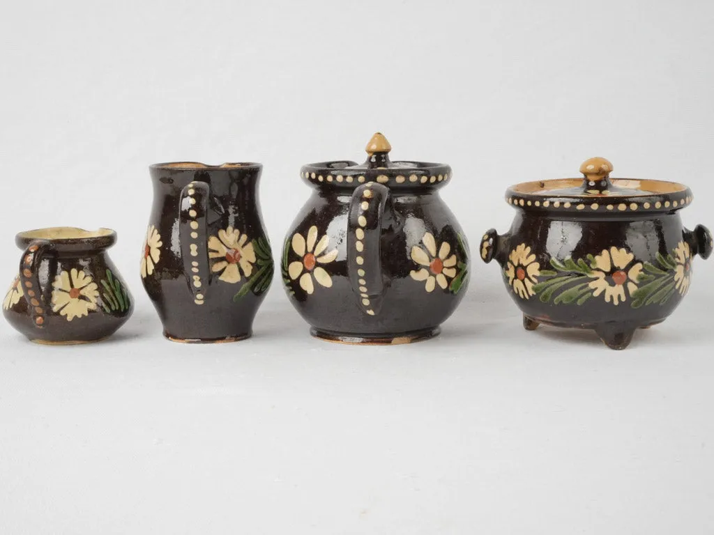 Collection of Early 20th-Century Savoyard Slipware Kitchenware 6¼"