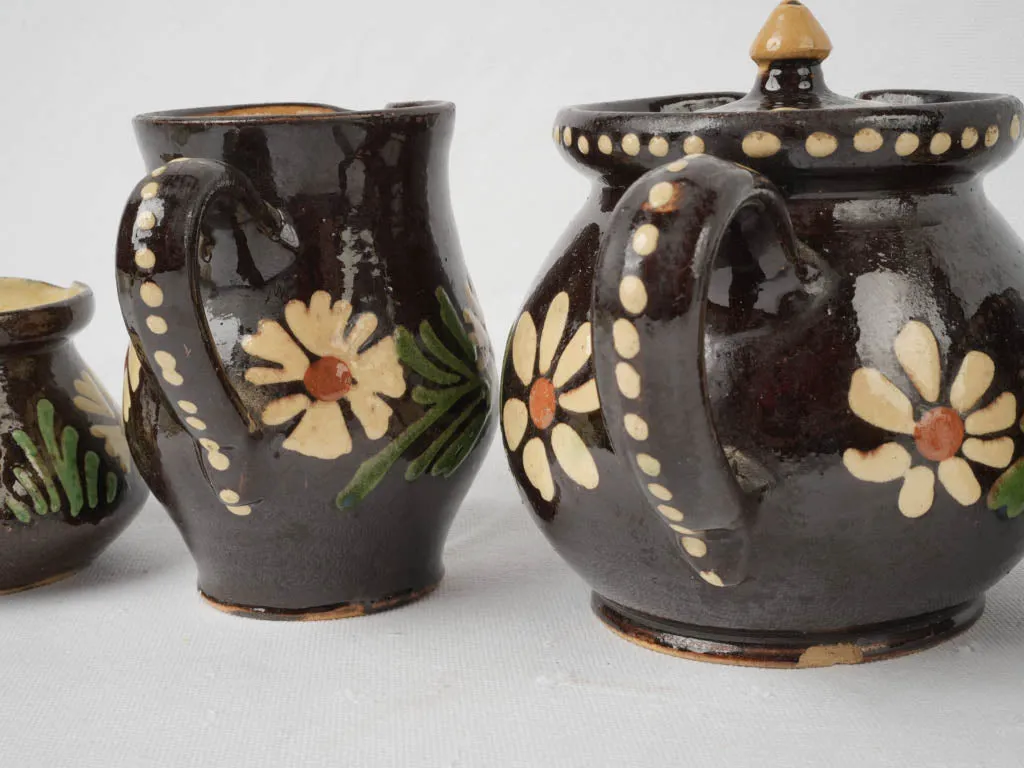 Collection of Early 20th-Century Savoyard Slipware Kitchenware 6¼"