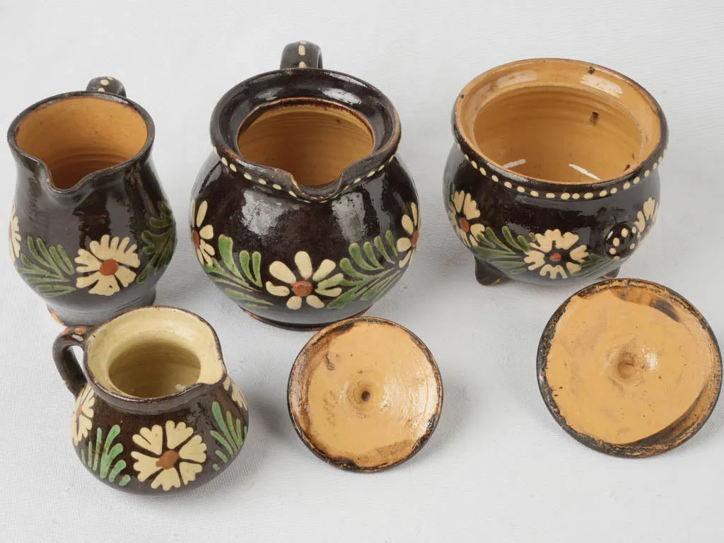 Collection of Early 20th-Century Savoyard Slipware Kitchenware 6¼"