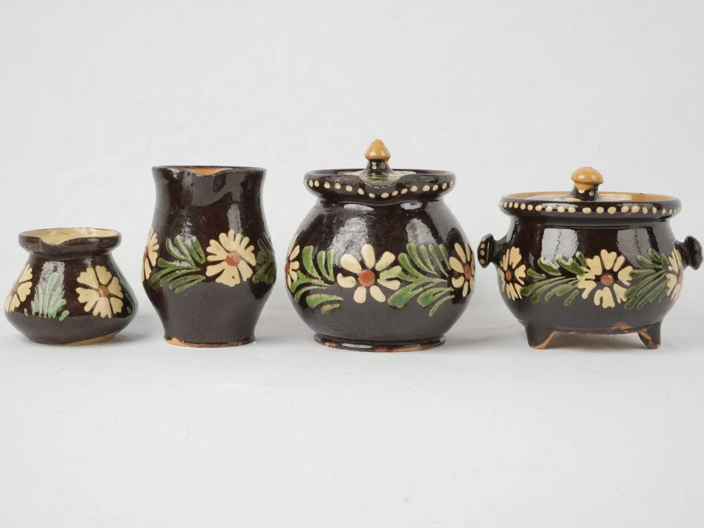 Collection of Early 20th-Century Savoyard Slipware Kitchenware 6¼"