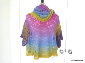 Colorful Extra Large Crochet Circle Shrug