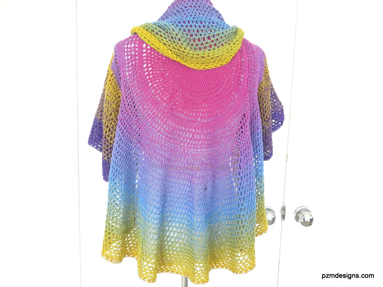 Colorful Extra Large Crochet Circle Shrug