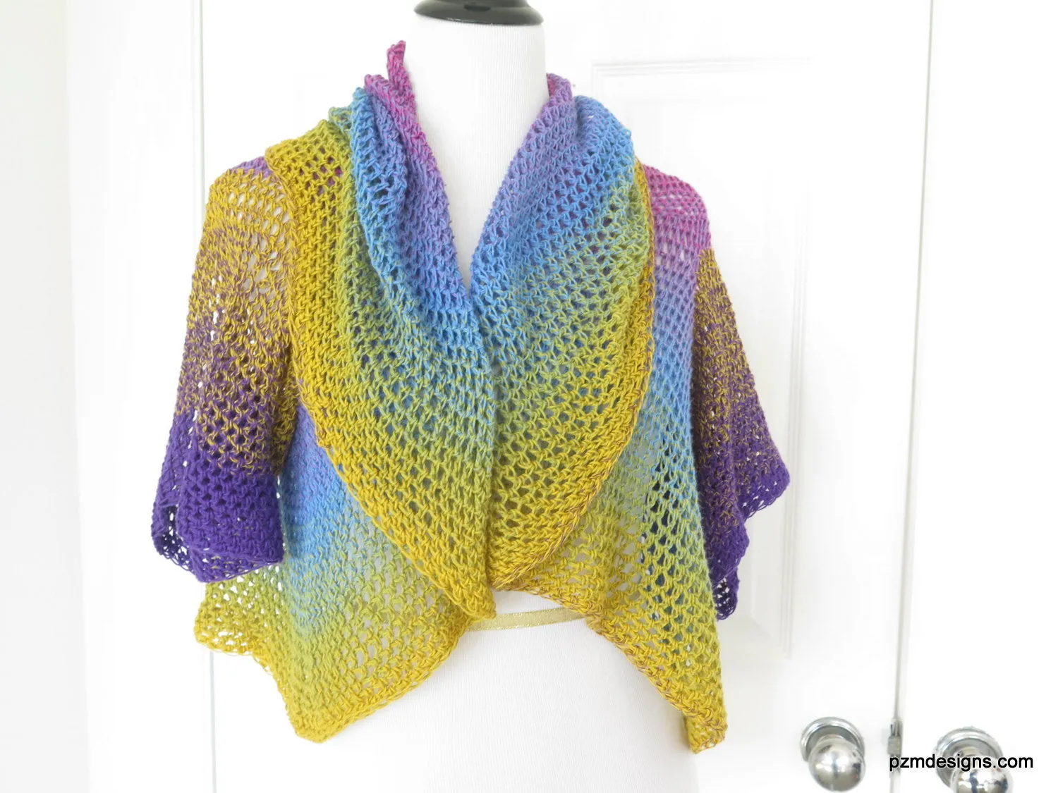 Colorful Extra Large Crochet Circle Shrug