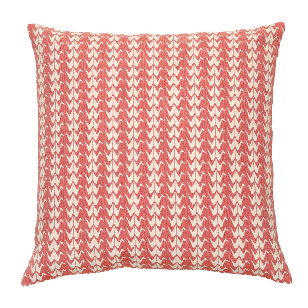 Coral Crane Cushion