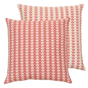 Coral Crane Cushion