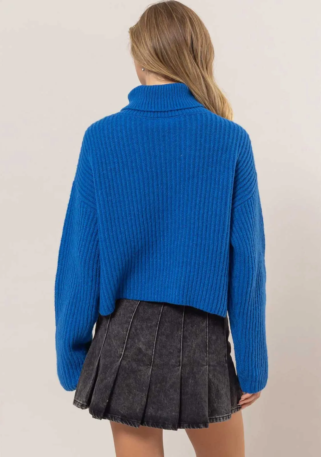 Cozy Cobalt Turtleneck