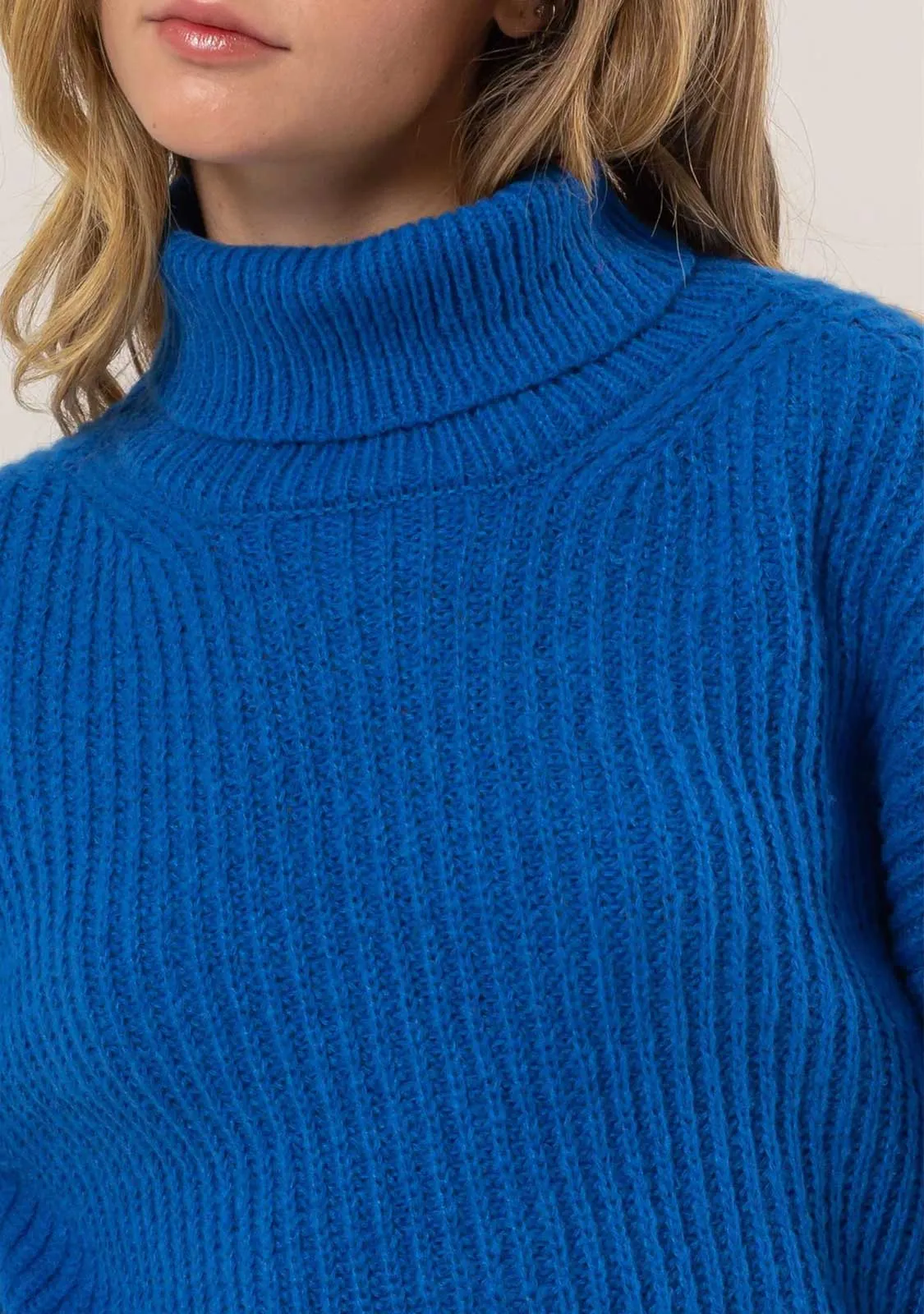 Cozy Cobalt Turtleneck