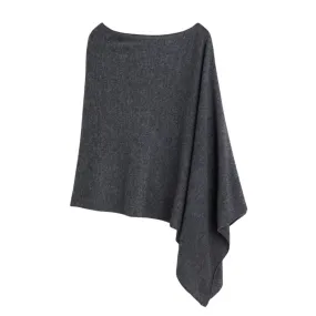 Custom Wool Blend Poncho – Elegant and Versatile Crew Neck Design