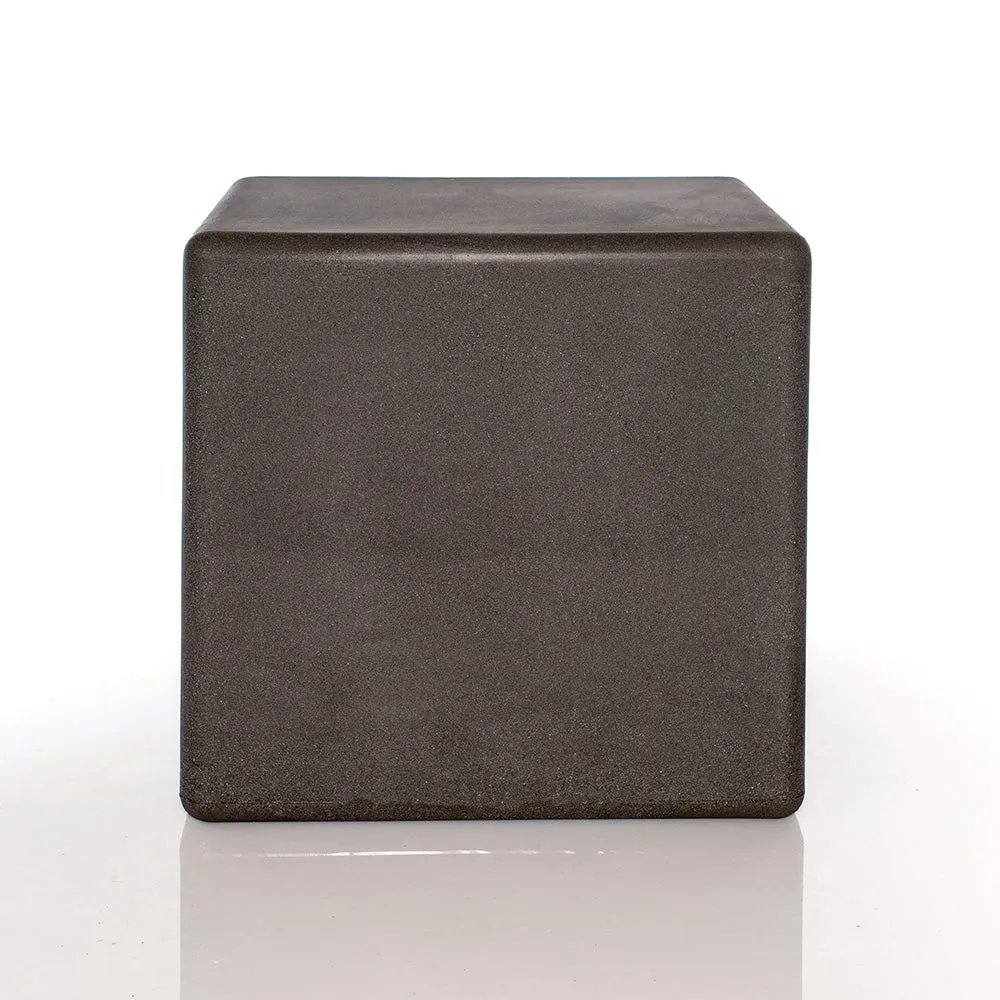 Dark Stone Cooler and 4 Cube Stool Set