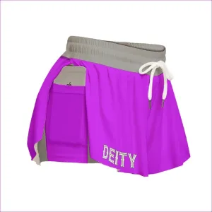 Deity Womens Purple Sport Culottes With Pocket