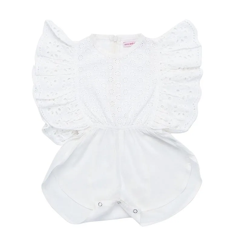 Delphine Sunsuit - White Lace