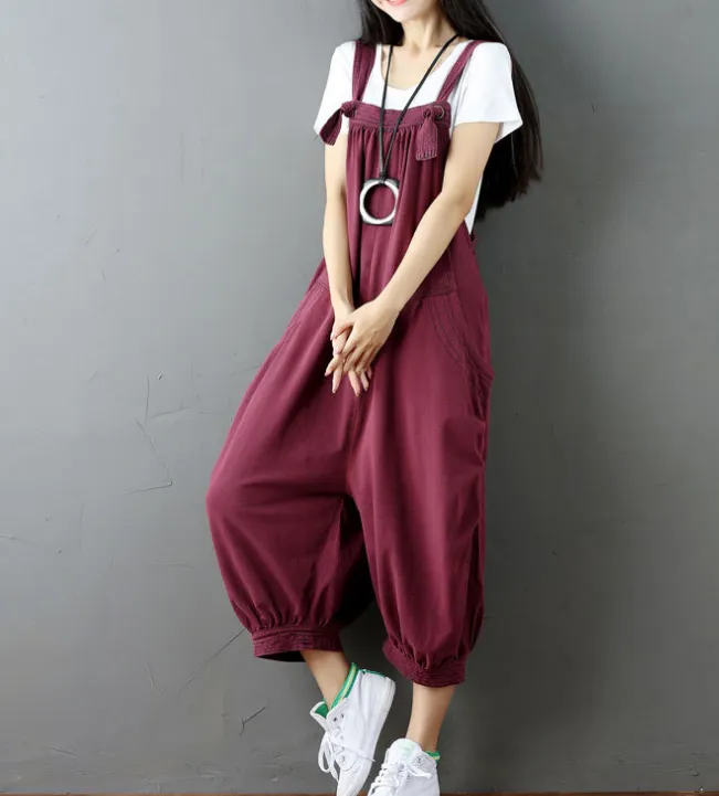 Denim Loose Casual Summer Denim Overall Loose Women Jumpsuits CNHK07253