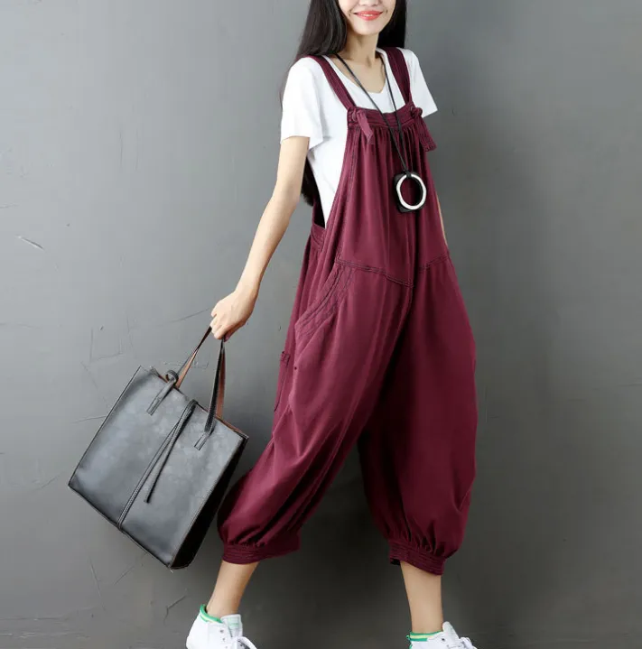 Denim Loose Casual Summer Denim Overall Loose Women Jumpsuits CNHK07253