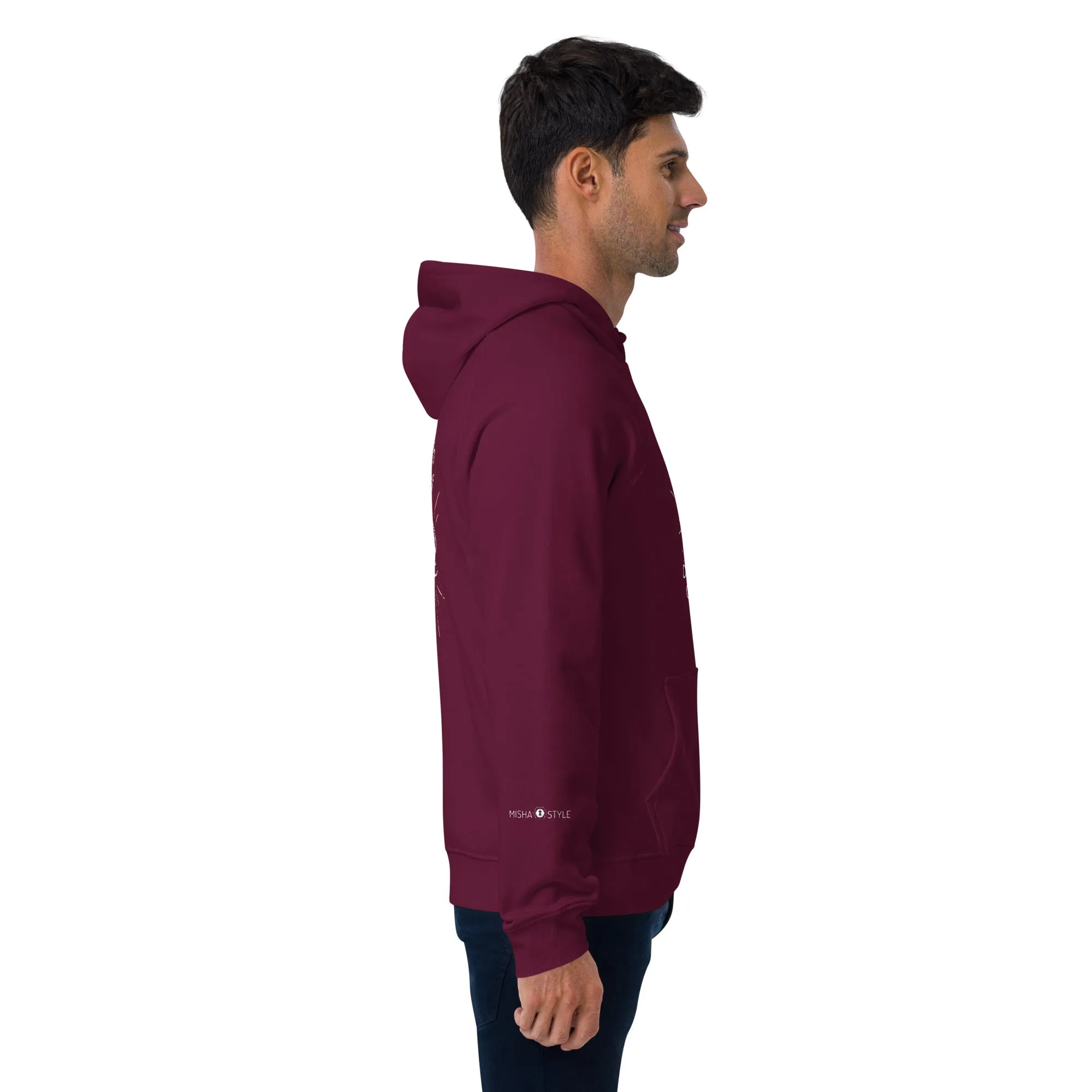 Don't Quit eco raglan Men hoodie - Red Wine