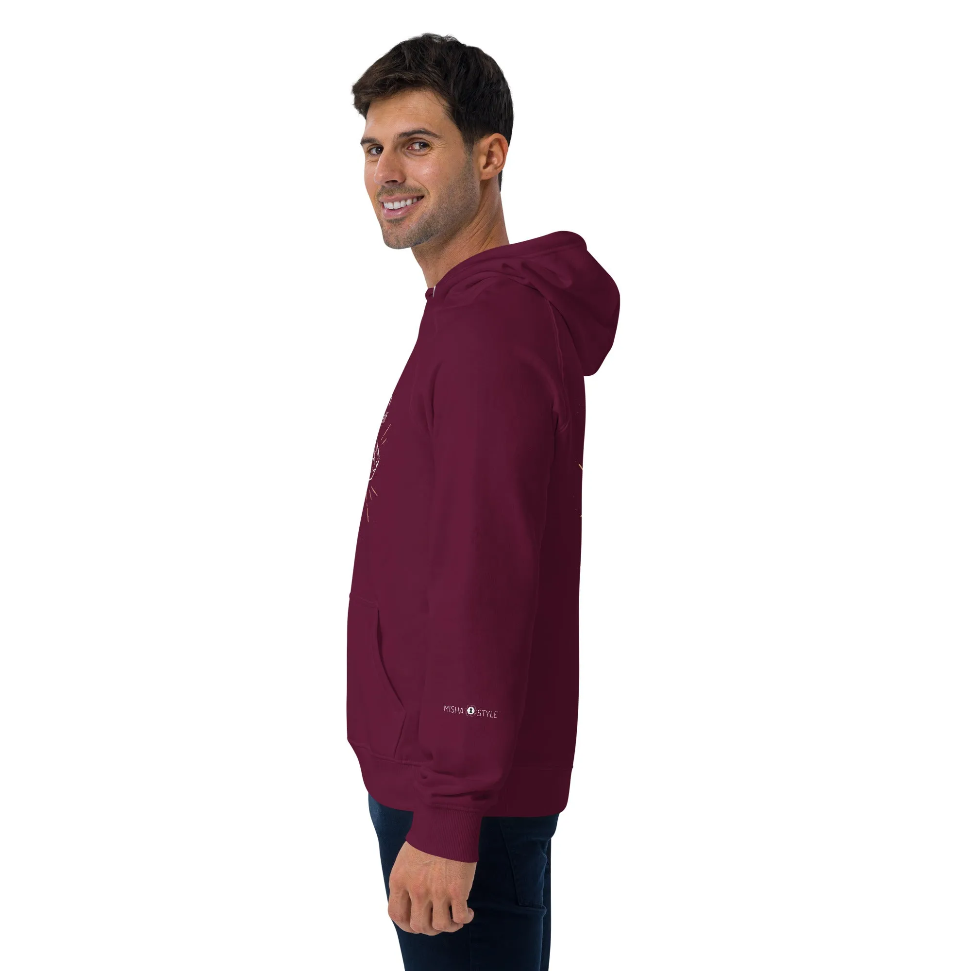 Don't Quit eco raglan Men hoodie - Red Wine