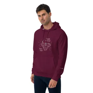 Don't Quit eco raglan Men hoodie - Red Wine