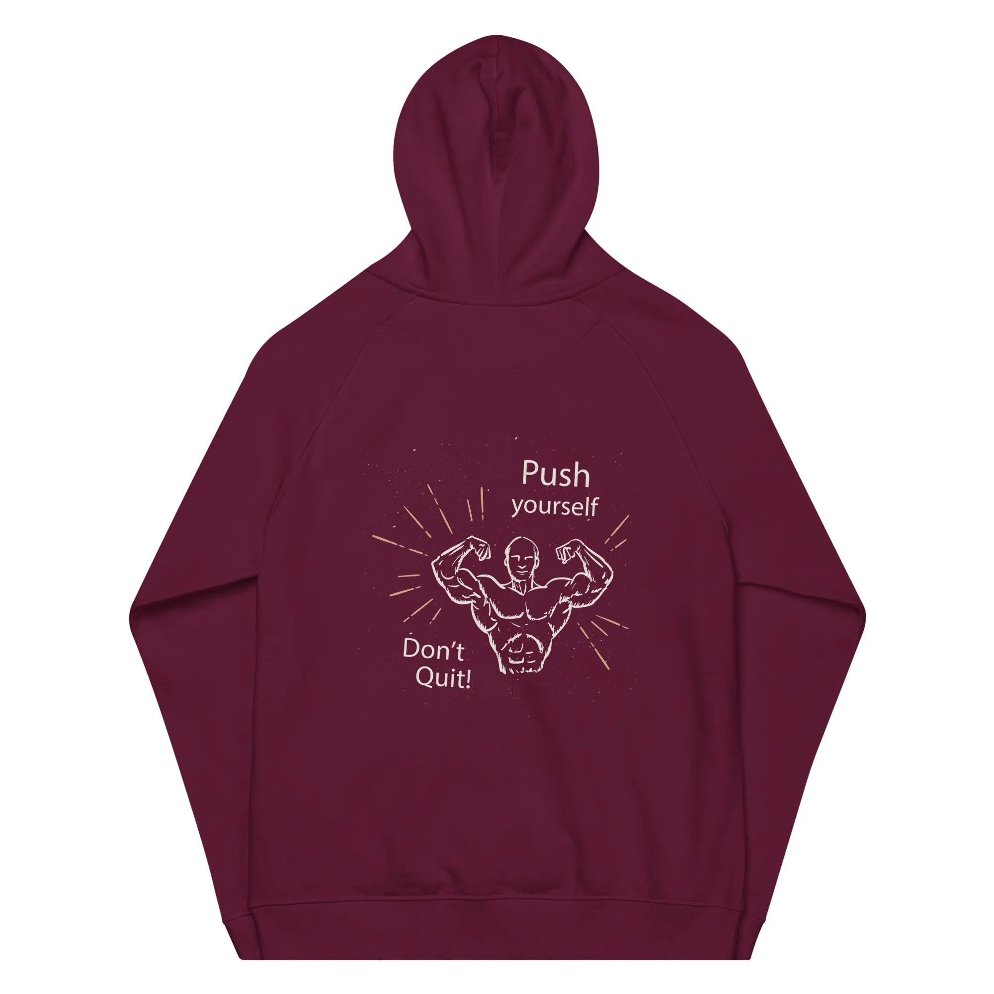 Don't Quit eco raglan Women hoodie - Red Wine