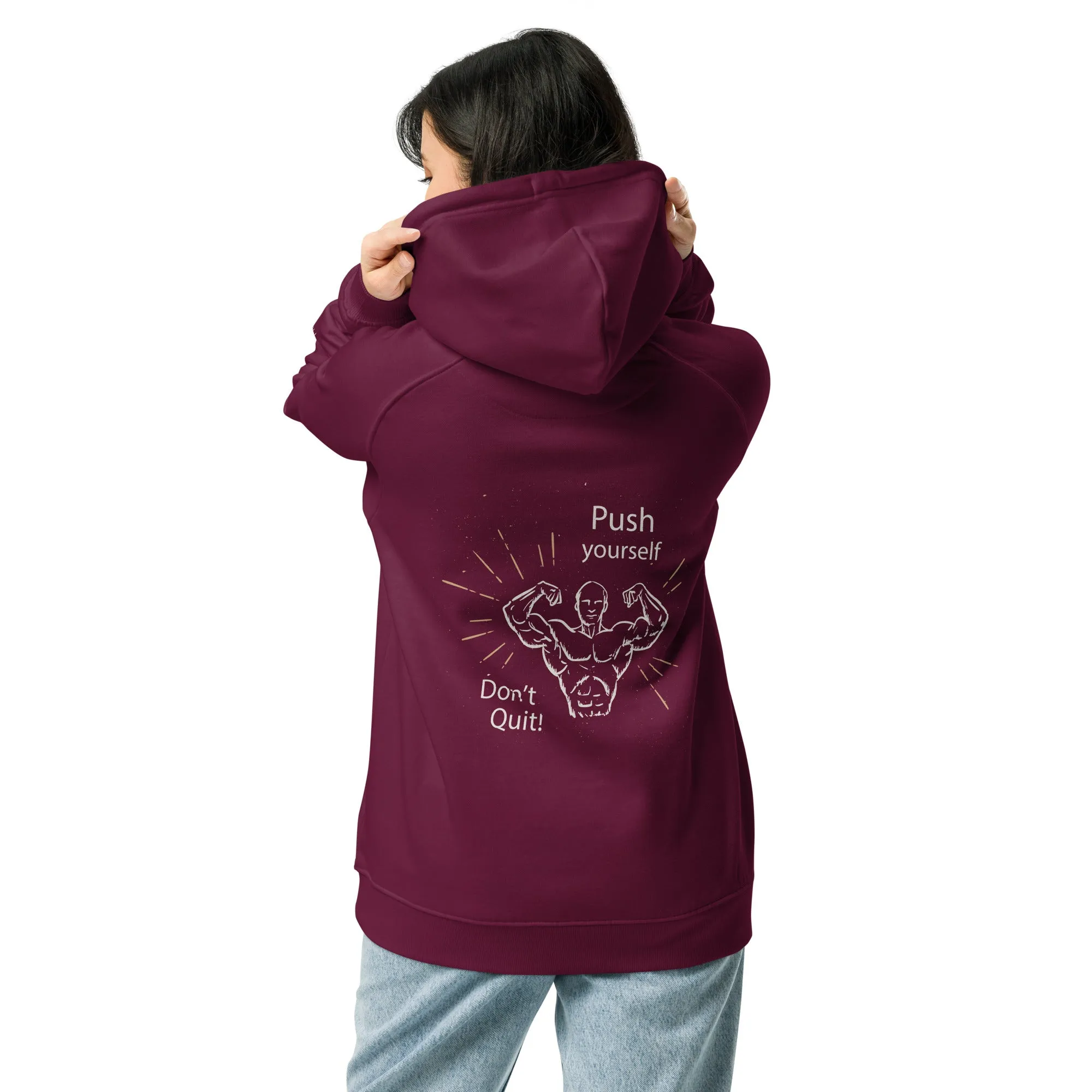 Don't Quit eco raglan Women hoodie - Red Wine