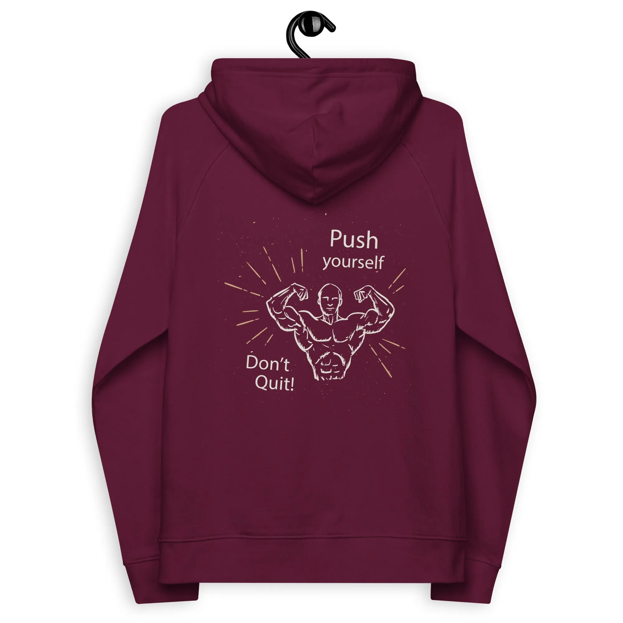 Don't Quit eco raglan Women hoodie - Red Wine