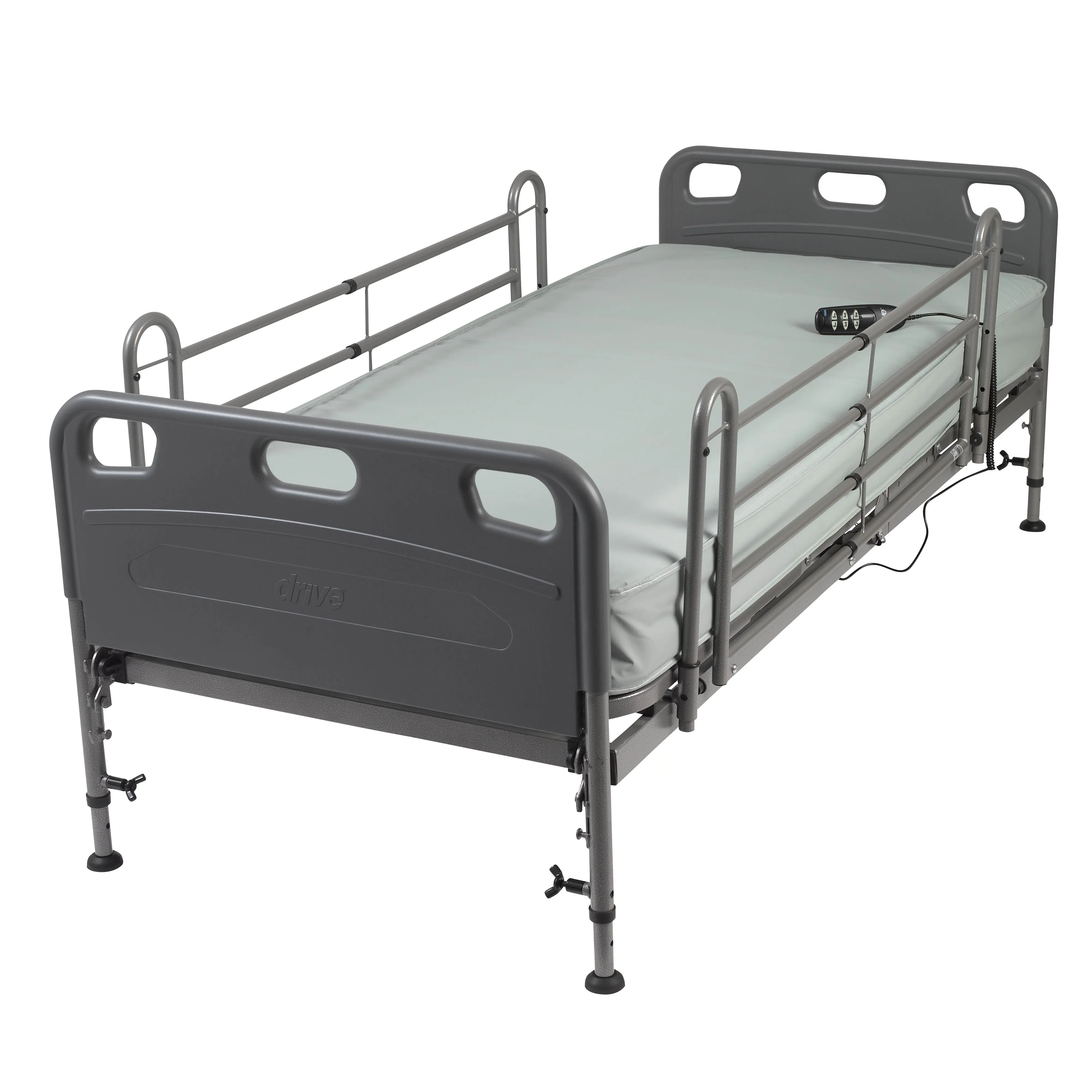 Drive Medical 15560-pkg Competitor Semi Electric Hospital Bed with Mattress