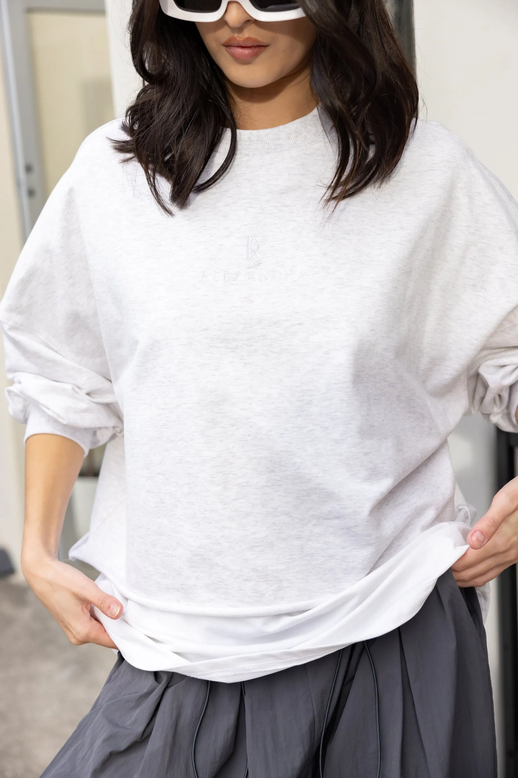 EDEN Long Sleeve Top Grey