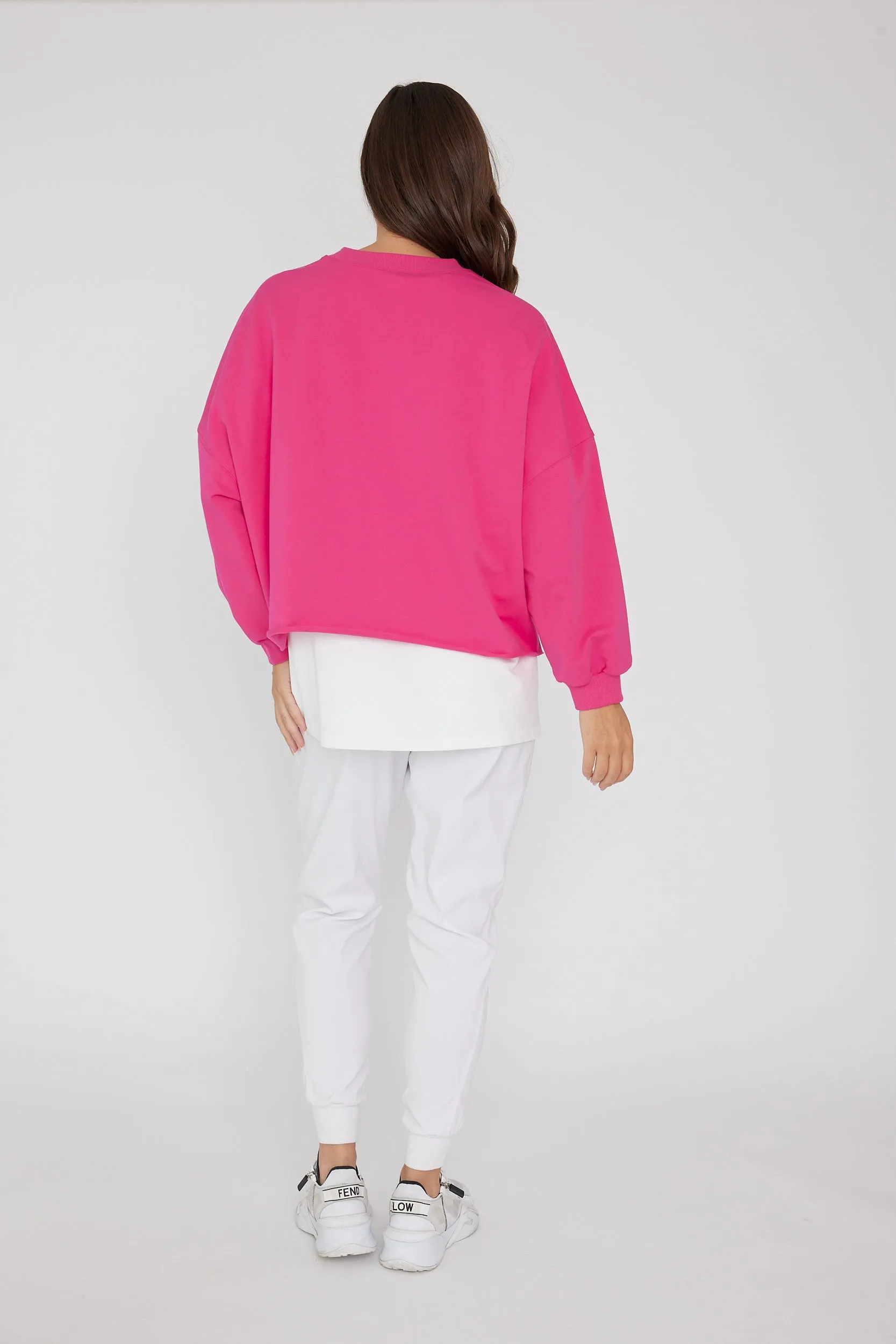 EDEN Long Sleeve Top Hot Pink