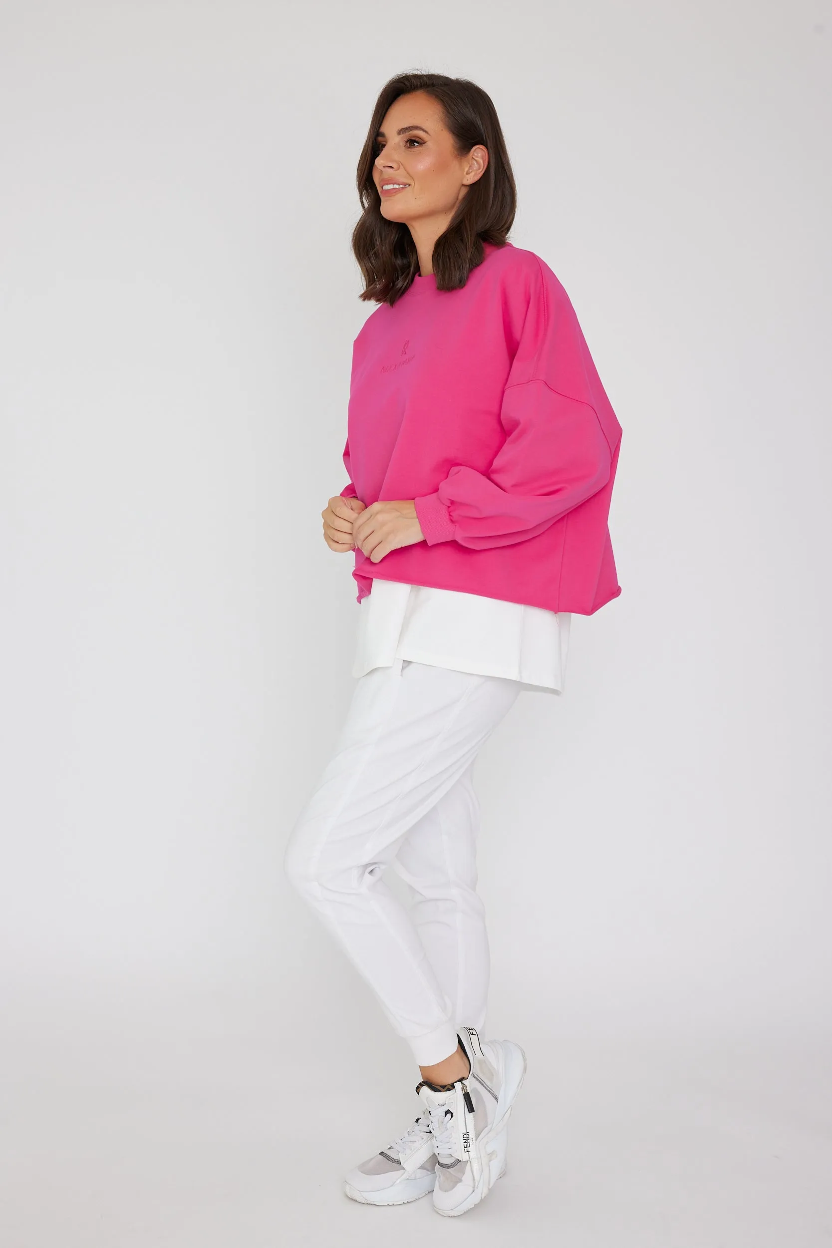 EDEN Long Sleeve Top Hot Pink