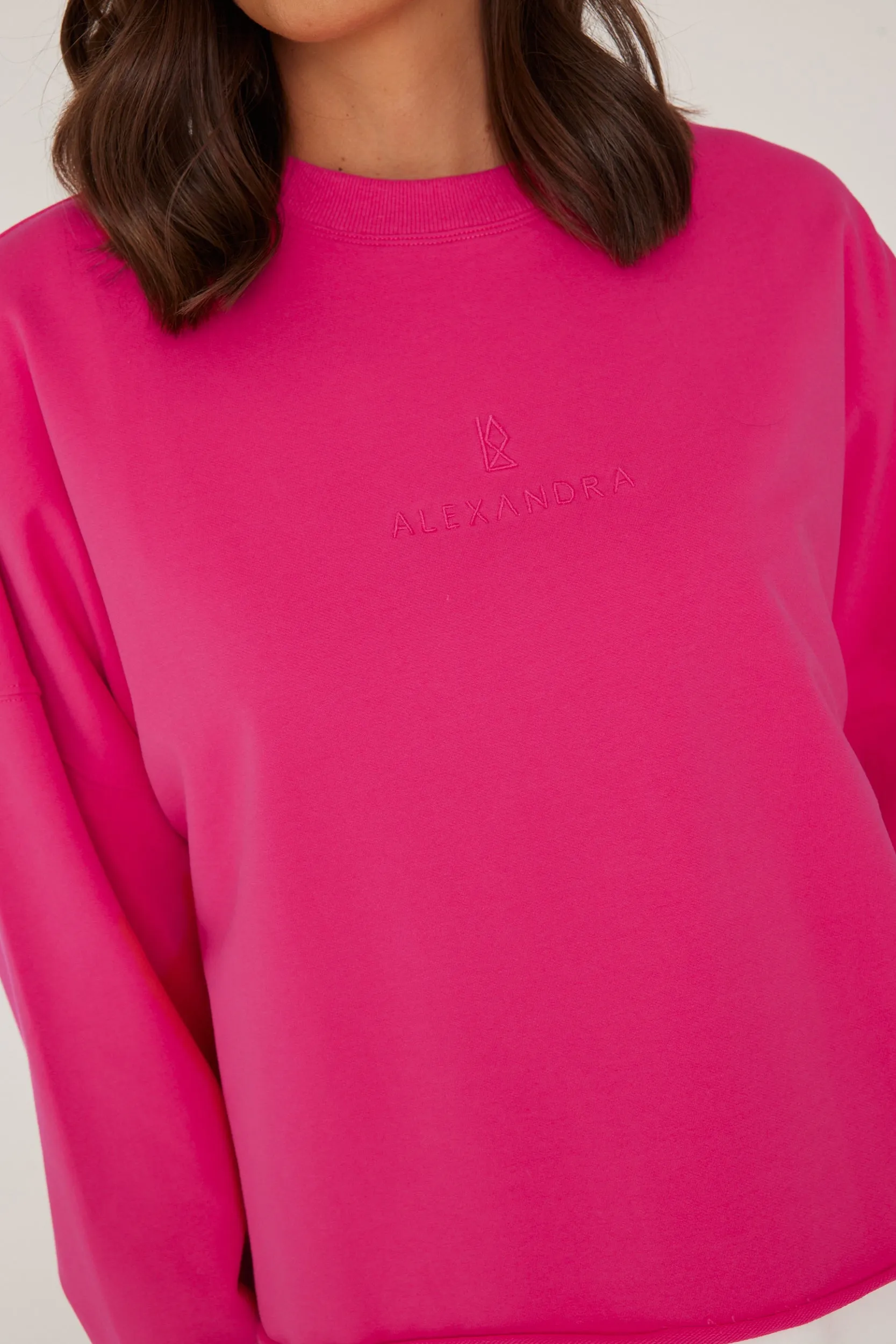 EDEN Long Sleeve Top Hot Pink