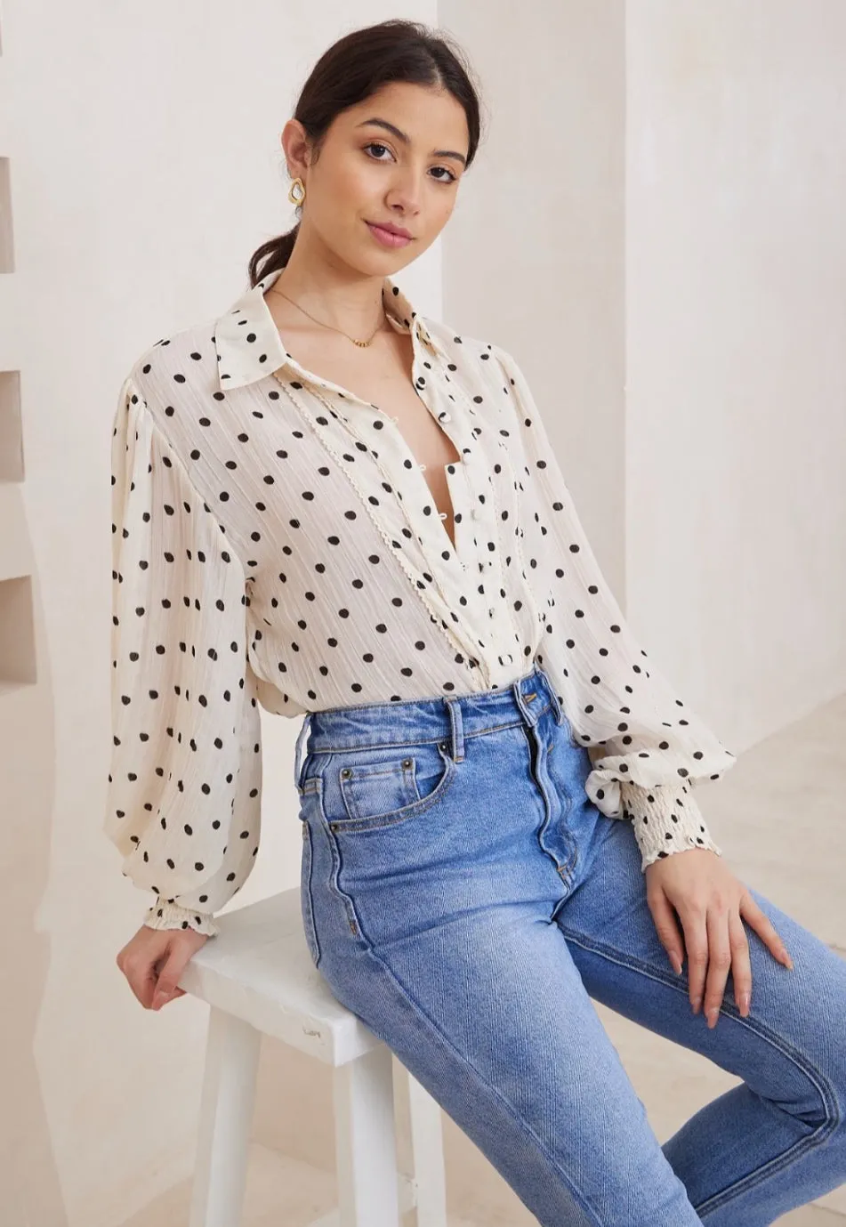 Elizabeth Spot Blouse