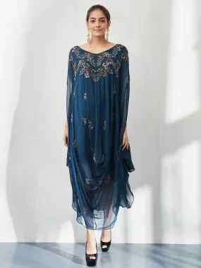 Embroidered Poncho Dress