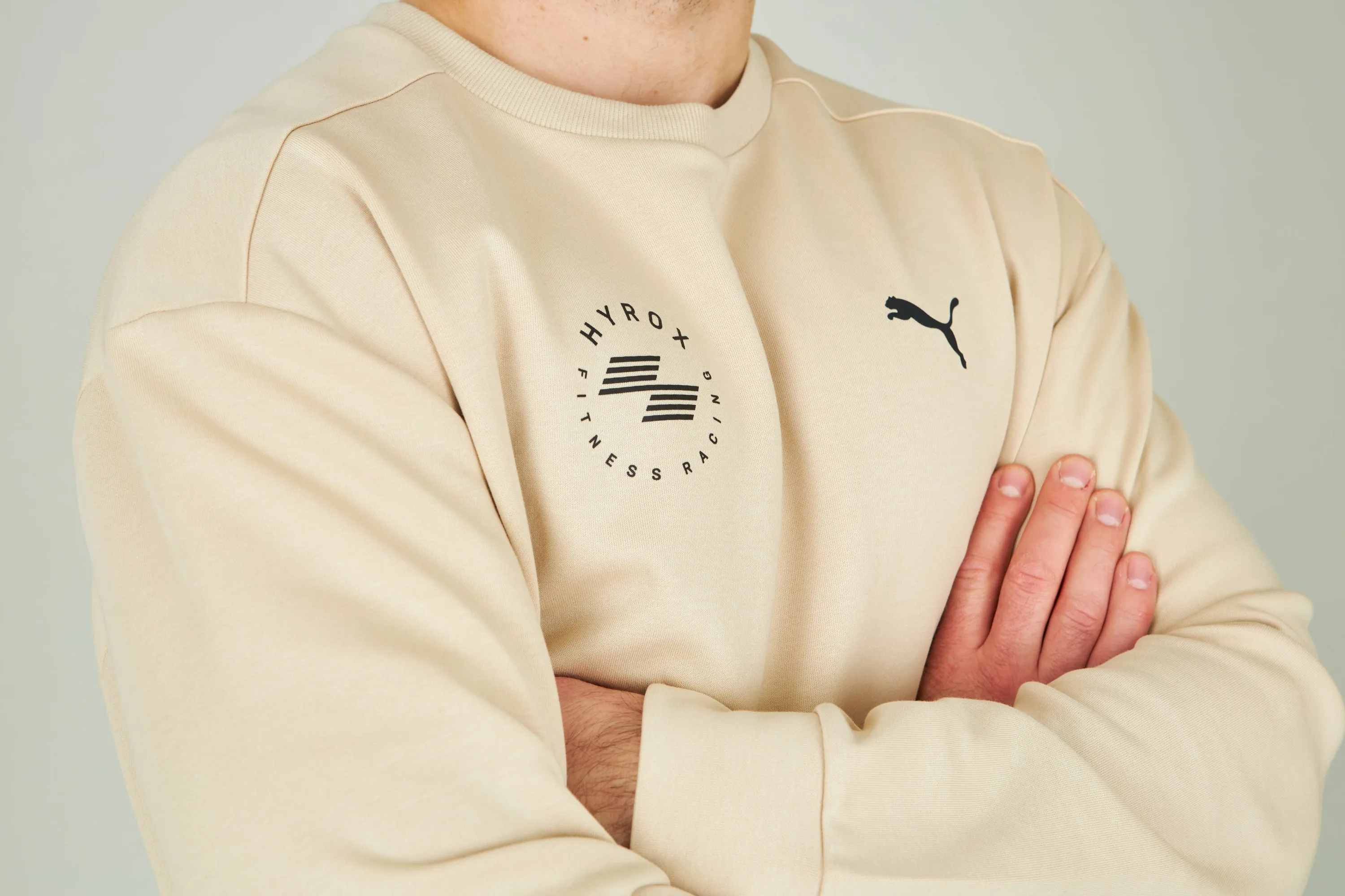 ESS Small Logo Crew - blue / beige