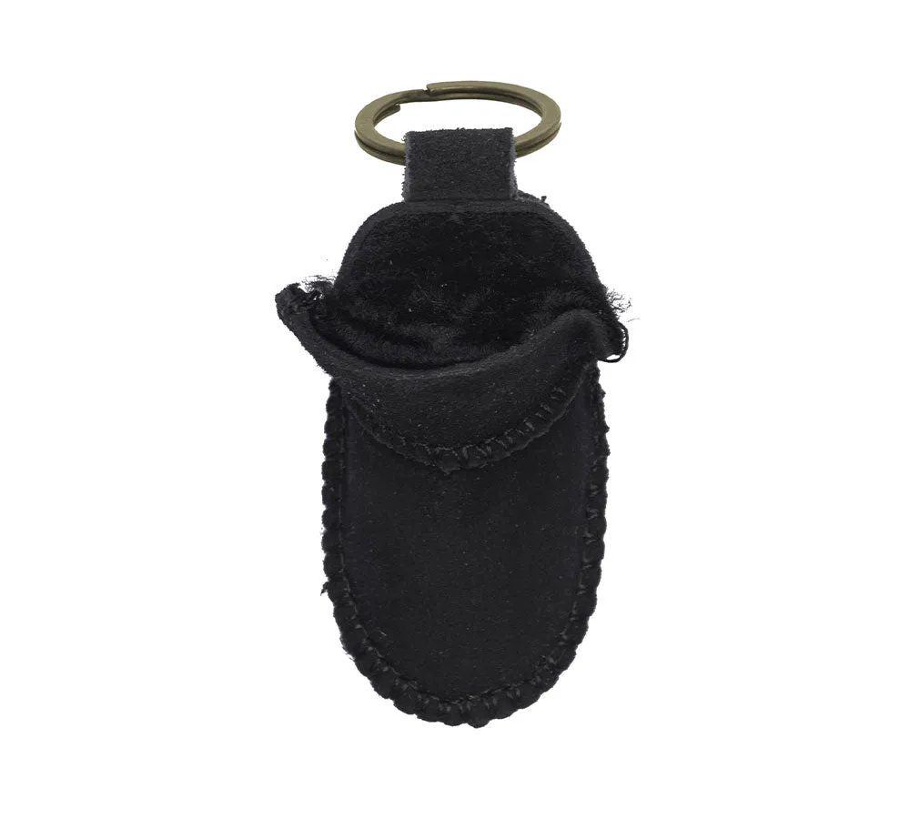 EVERAU® UGG Boot Sheepskin Wool Bootie Keyring