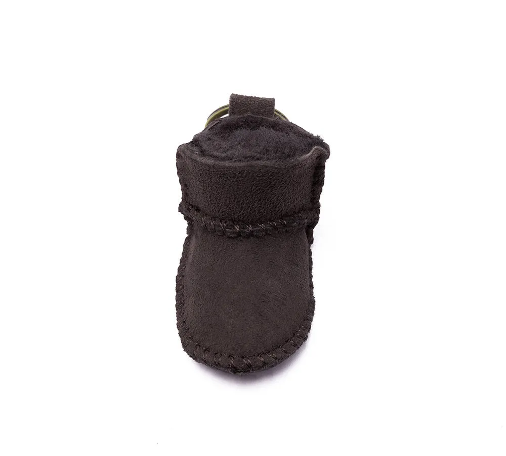 EVERAU® UGG Boot Sheepskin Wool Bootie Keyring