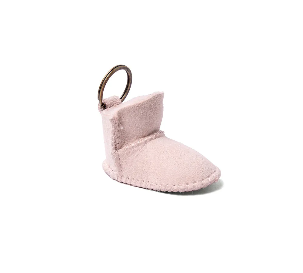 EVERAU® UGG Boot Sheepskin Wool Bootie Keyring