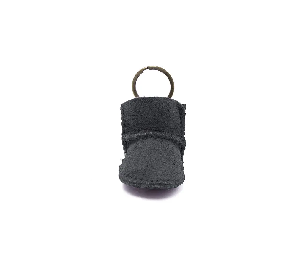 EVERAU® UGG Boot Sheepskin Wool Bootie Keyring