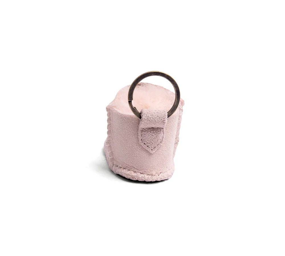 EVERAU® UGG Boot Sheepskin Wool Bootie Keyring