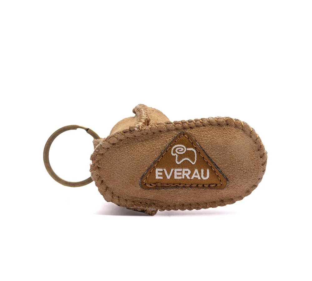 EVERAU® UGG Boot Sheepskin Wool Bootie Keyring