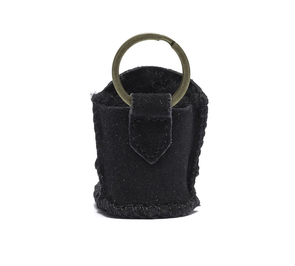 EVERAU® UGG Boot Sheepskin Wool Bootie Keyring