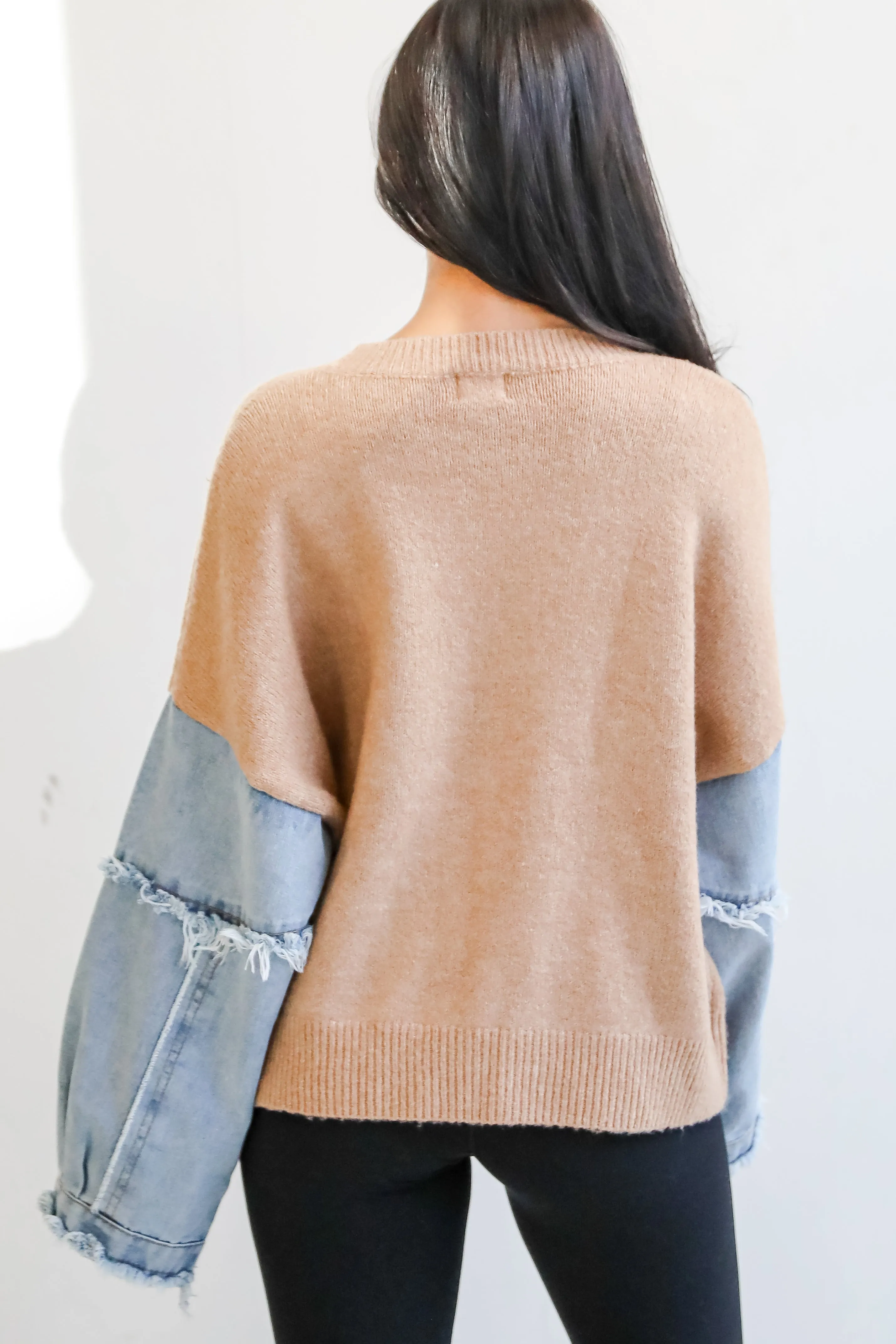 Exceptional Status Contrast Color Block Sweater