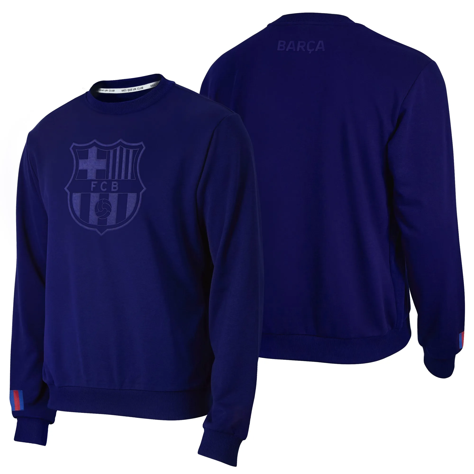 FC Barcelona Cotton Terry Crewneck Pullover Sweater