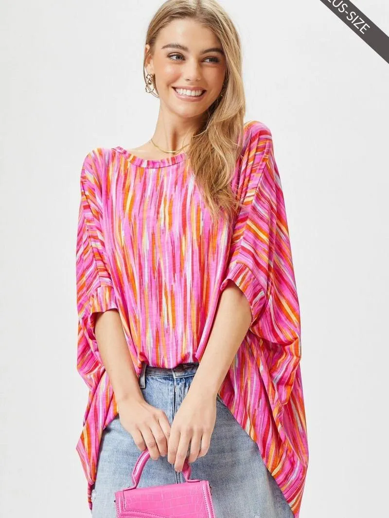 Feels Like Spring Oversized Dolman Sleeve Tunic Top