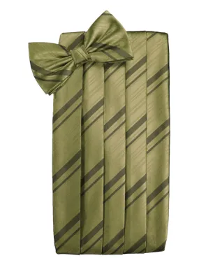 Fern Striped Satin Cummerbund Set