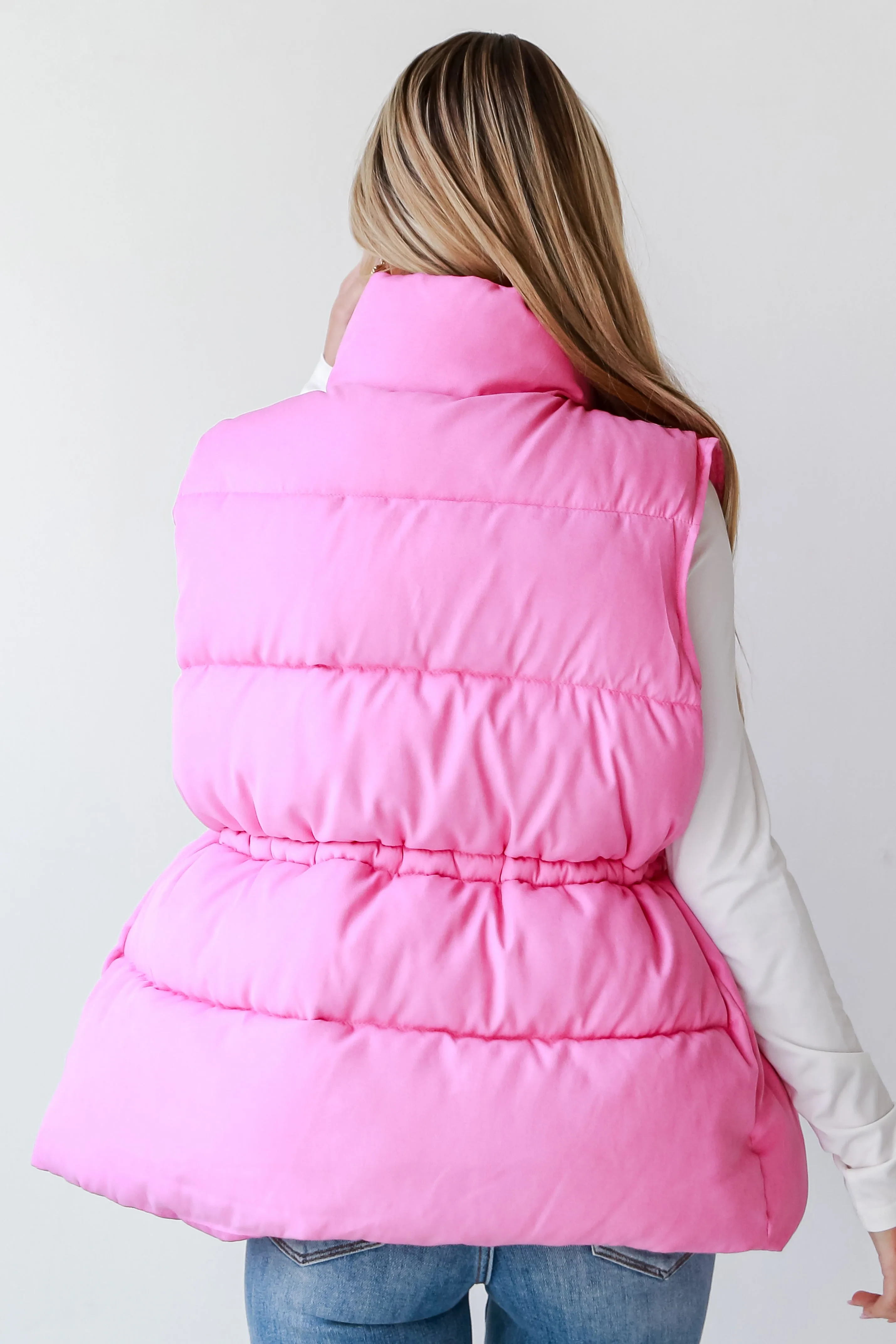 FINAL SALE - That's All You Pink Puffer Vest