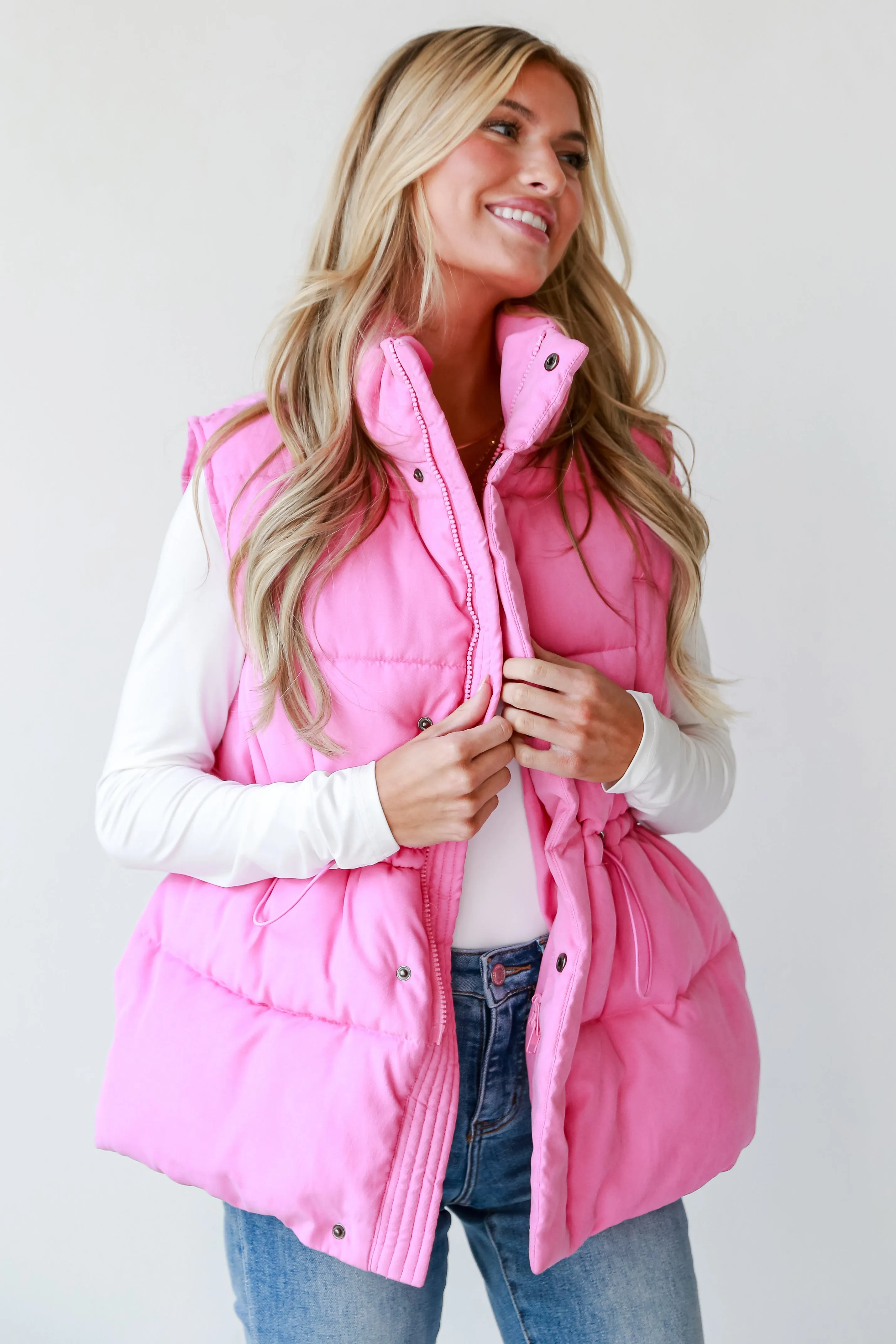 FINAL SALE - That's All You Pink Puffer Vest